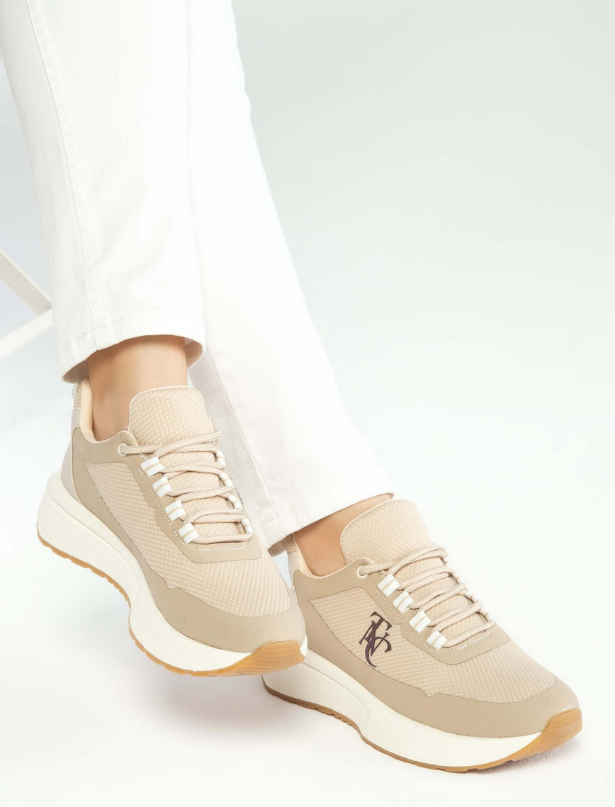 Tamer Tanca Kadın Vegan Bej Sneakers & Spor Ayakkabı