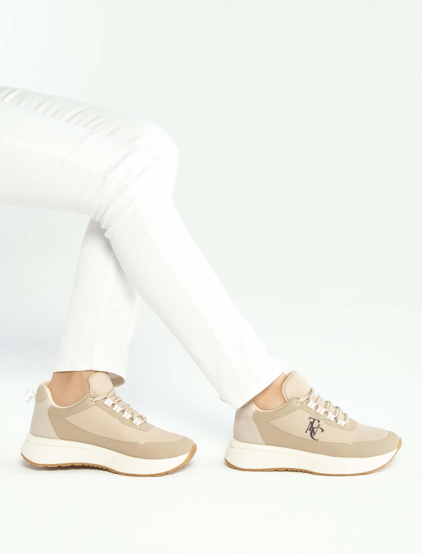 Tamer Tanca Kadın Vegan Bej Sneakers & Spor Ayakkabı
