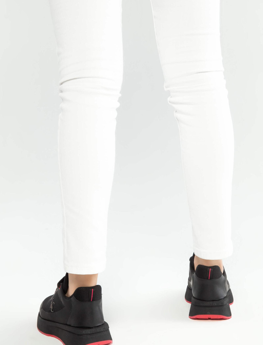 Tamer Tanca Kadın Vegan Siyah Sneakers & Spor Ayakkabı