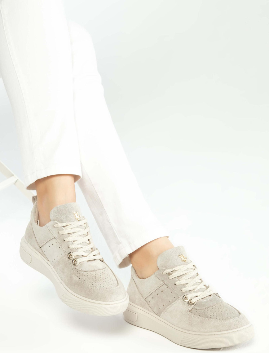 Tamer Tanca Kadın Hakiki Deri Bej Sneakers & Spor Ayakkabı