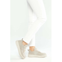 Tamer Tanca Kadın Hakiki Deri Bej Sneakers & Spor Ayakkabı
