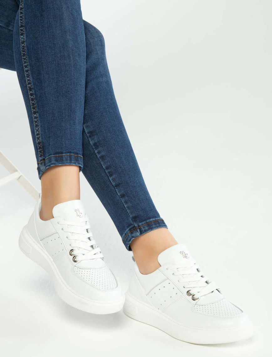 Tamer Tanca Kadın Hakiki Deri Beyaz Sneakers & Spor Ayakkabı