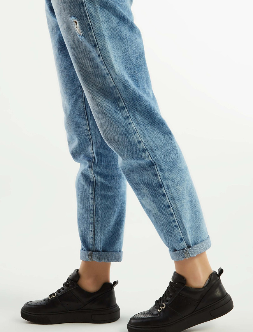 Tamer Tanca Kadın Hakiki Deri Siyah Deri Sneakers & Spor Ayakkabı