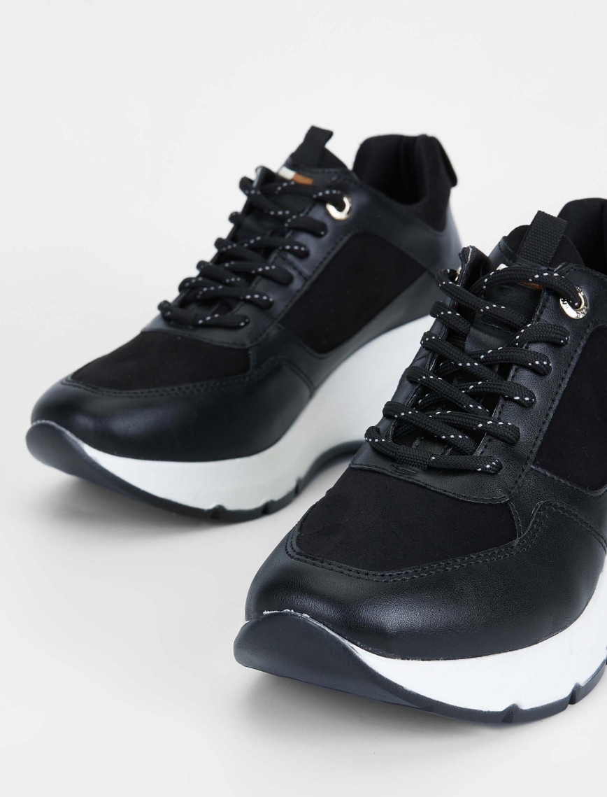 Tamer Tanca Kadın Vegan Siyah Sneakers & Spor Ayakkabı