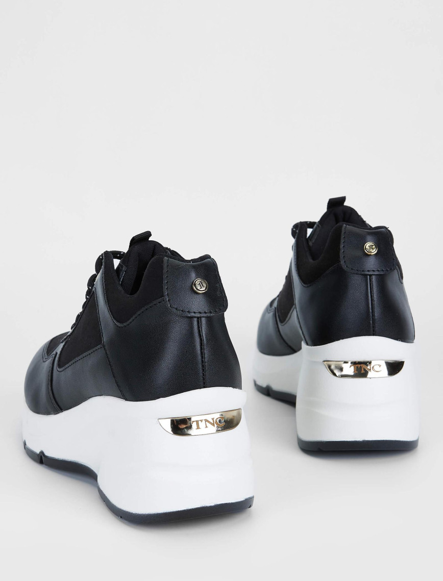 Tamer Tanca Kadın Vegan Siyah Sneakers & Spor Ayakkabı