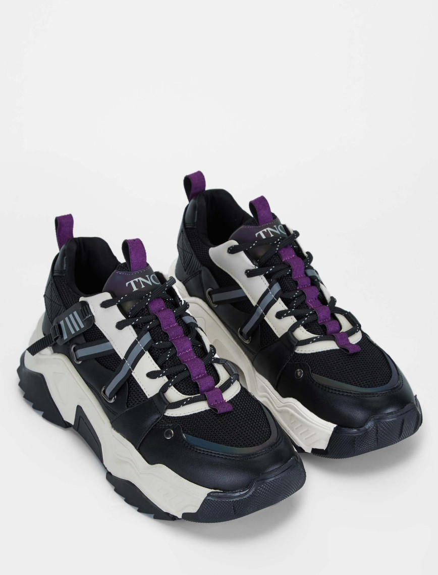 Tamer Tanca Kadın Vegan Siyah Sneakers & Spor Ayakkabı