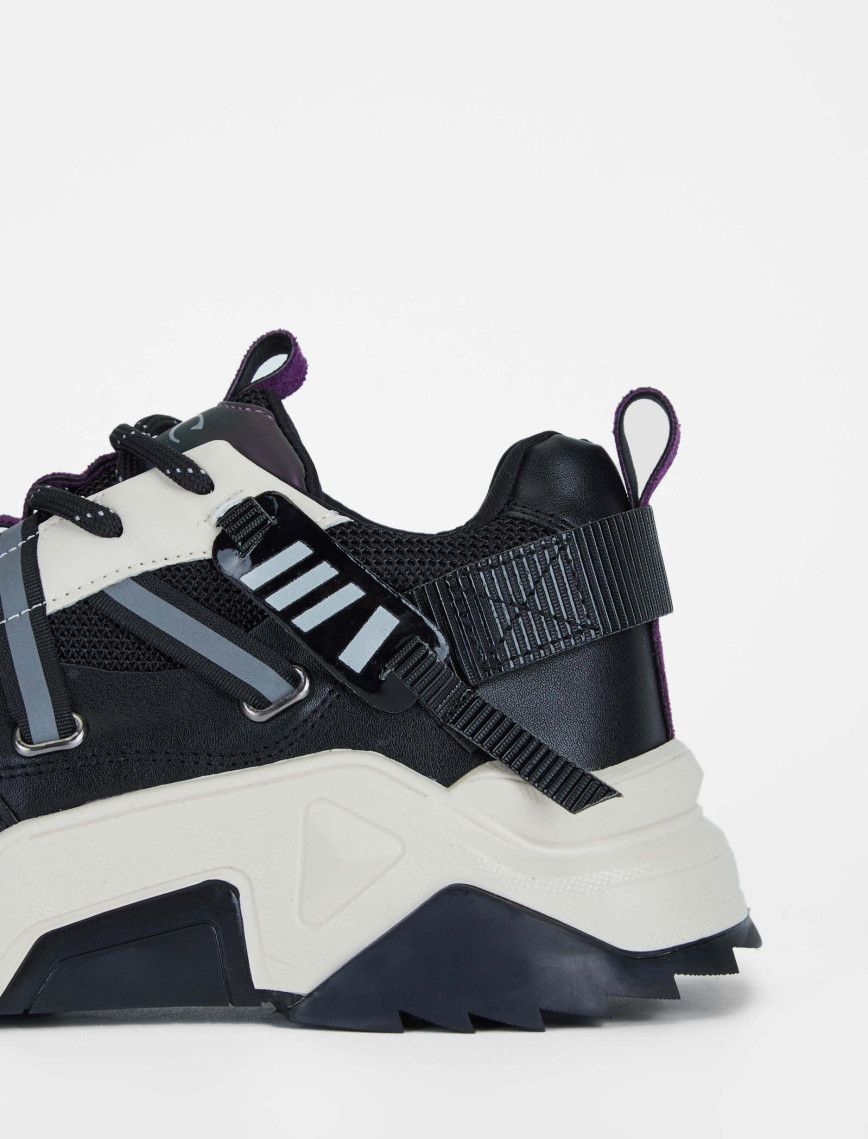 Tamer Tanca Kadın Vegan Siyah Sneakers & Spor Ayakkabı