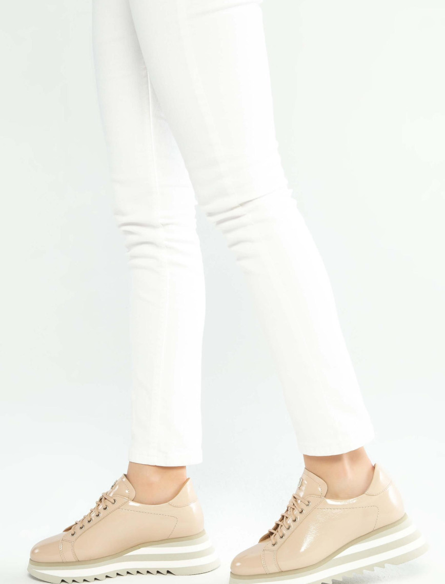 Tamer Tanca Kadın Hakiki Deri Bej Sneakers & Spor Ayakkabı