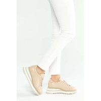 Tamer Tanca Kadın Hakiki Deri Bej Sneakers & Spor Ayakkabı Tamer Tanca Kadın Hakiki Deri Bej Sneakers & Spor Ayakkabı