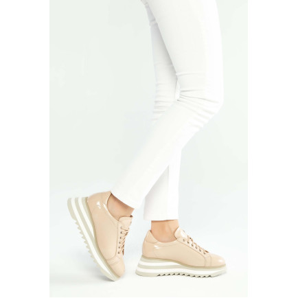 Tamer Tanca Kadın Hakiki Deri Bej Sneakers & Spor Ayakkabı