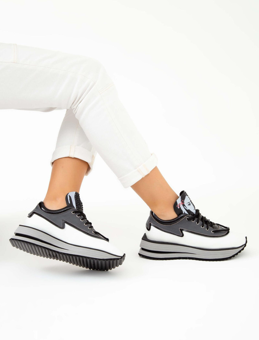 Tamer Tanca Kadın Hakiki Deri Beyaz Sneakers & Spor Ayakkabı Tamer Tanca Kadın Hakiki Deri Beyaz Sneakers & Spor Ayakkabı