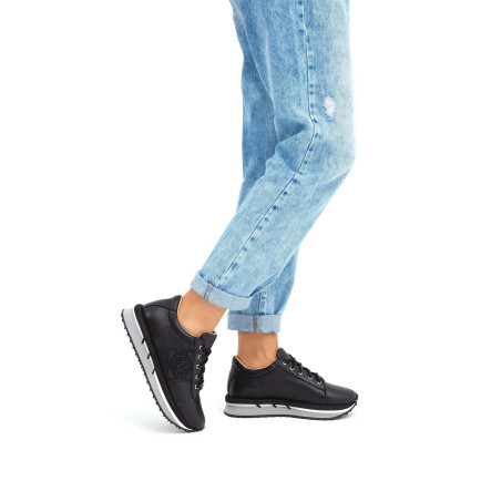 Tamer Tanca Kadın Hakiki Deri Siyah Sneakers & Spor Ayakkabı