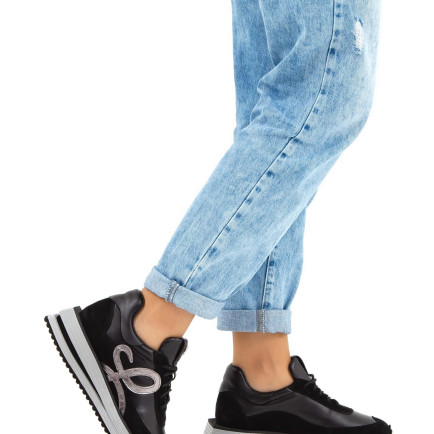 Tamer Tanca Kadın Hakiki Deri Siyah Sneakers & Spor Ayakkabı