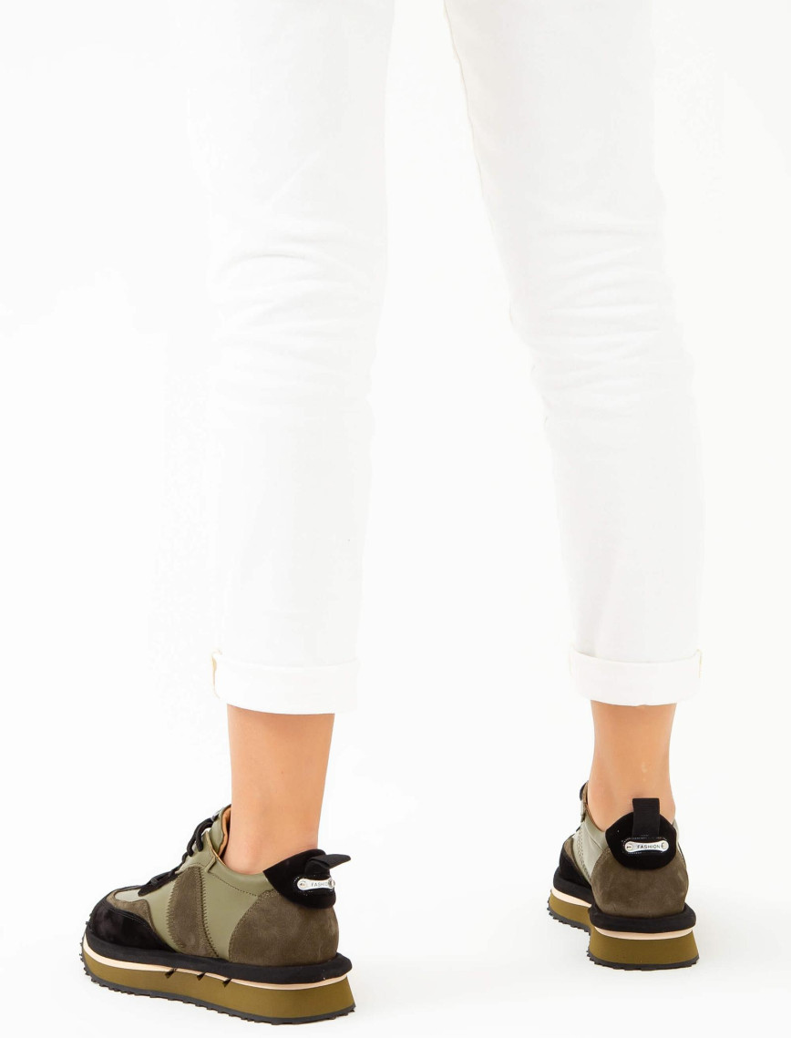 Tamer Tanca Kadın Hakiki Deri Yeşil Sneakers & Spor Ayakkabı