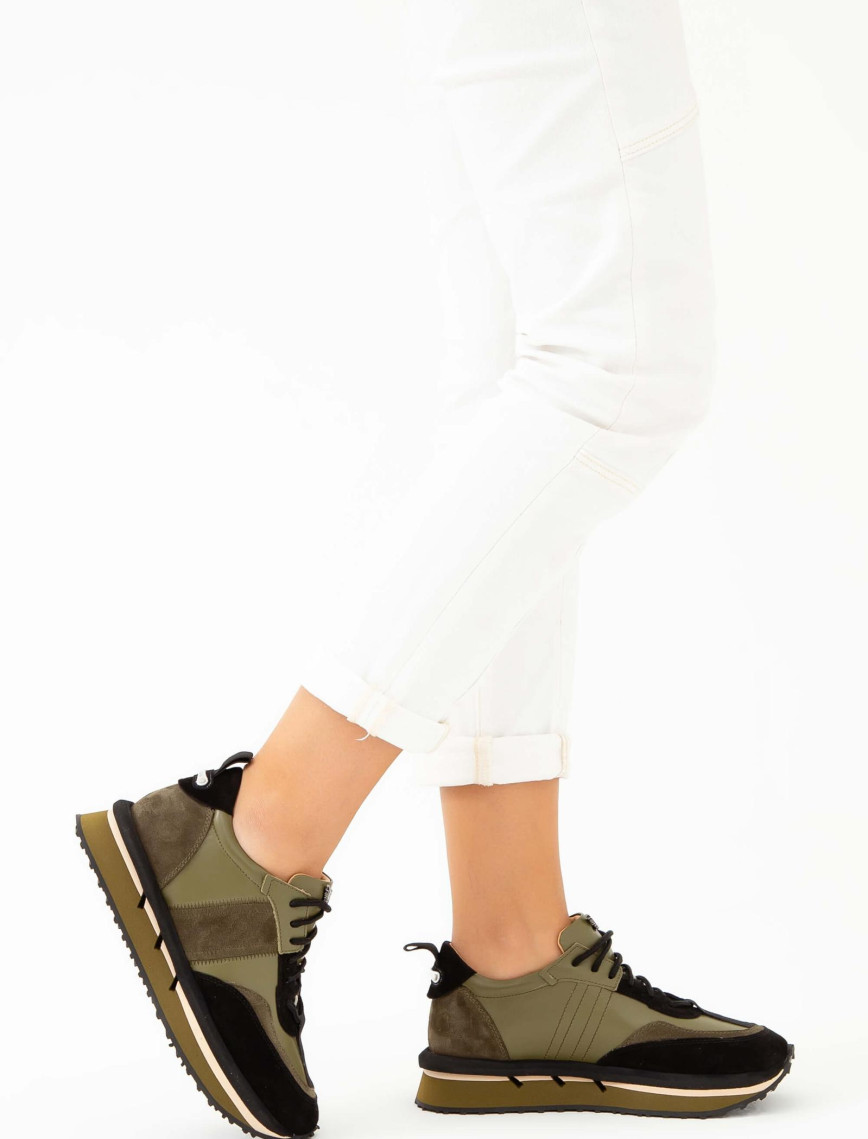 Tamer Tanca Kadın Hakiki Deri Yeşil Sneakers & Spor Ayakkabı