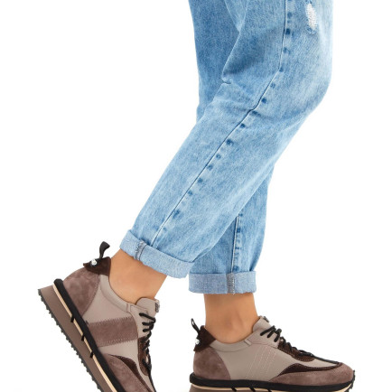 Tamer Tanca Kadın Hakiki Deri Vizon Sneakers & Spor Ayakkabı