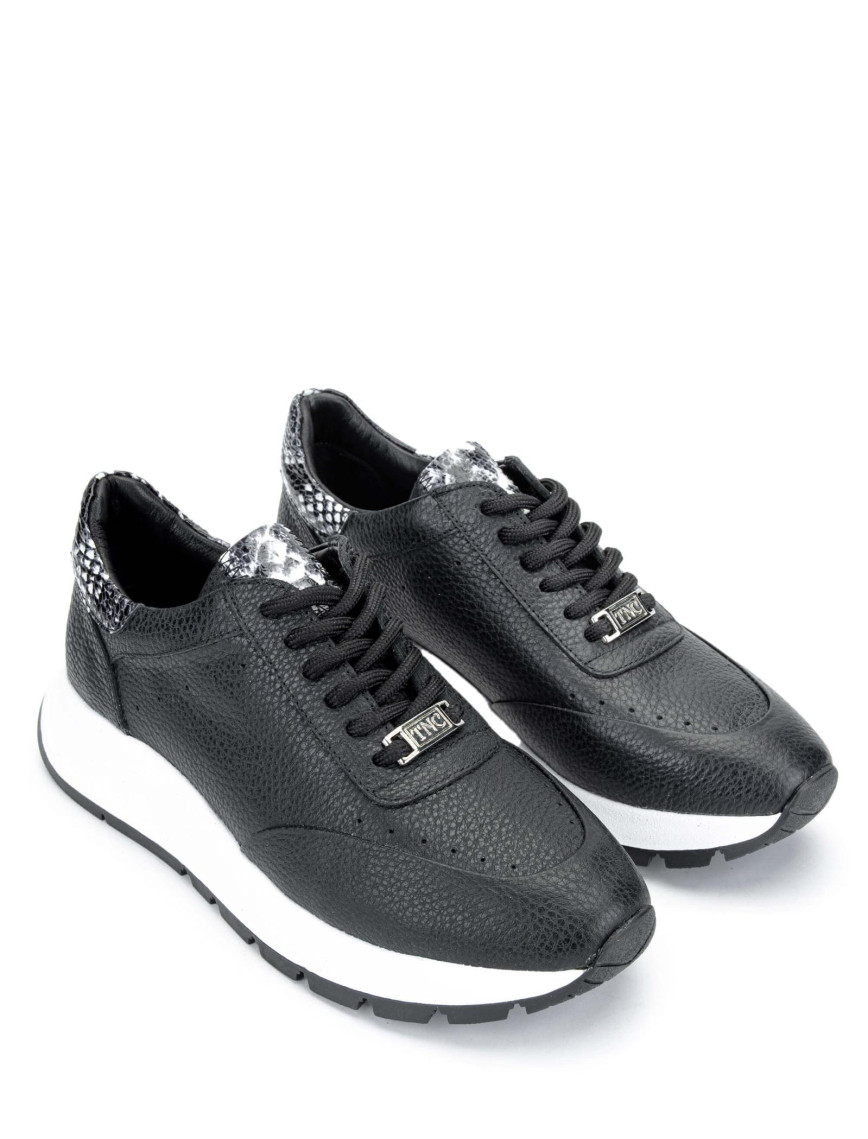Tamer Tanca Kadın Hakiki Deri Siyah Sneakers & Spor Ayakkabı