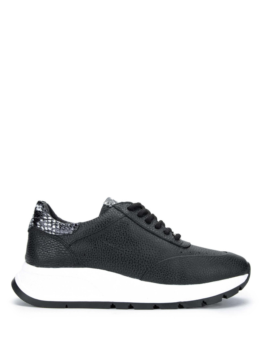 Tamer Tanca Kadın Hakiki Deri Siyah Sneakers & Spor Ayakkabı