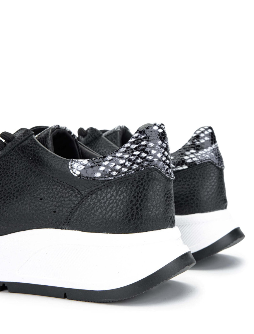 Tamer Tanca Kadın Hakiki Deri Siyah Sneakers & Spor Ayakkabı