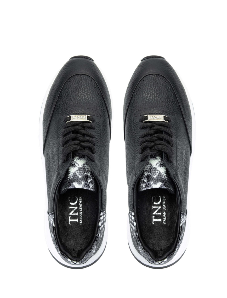 Tamer Tanca Kadın Hakiki Deri Siyah Sneakers & Spor Ayakkabı