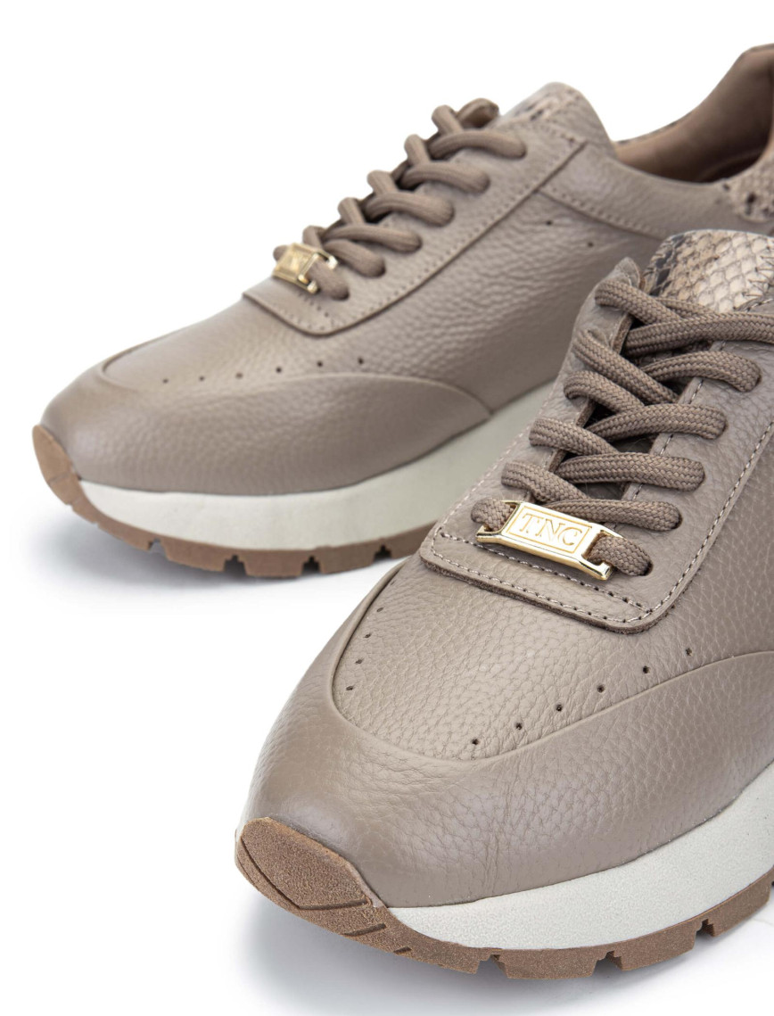 Tamer Tanca Kadın Hakiki Deri Bej Sneakers & Spor Ayakkabı