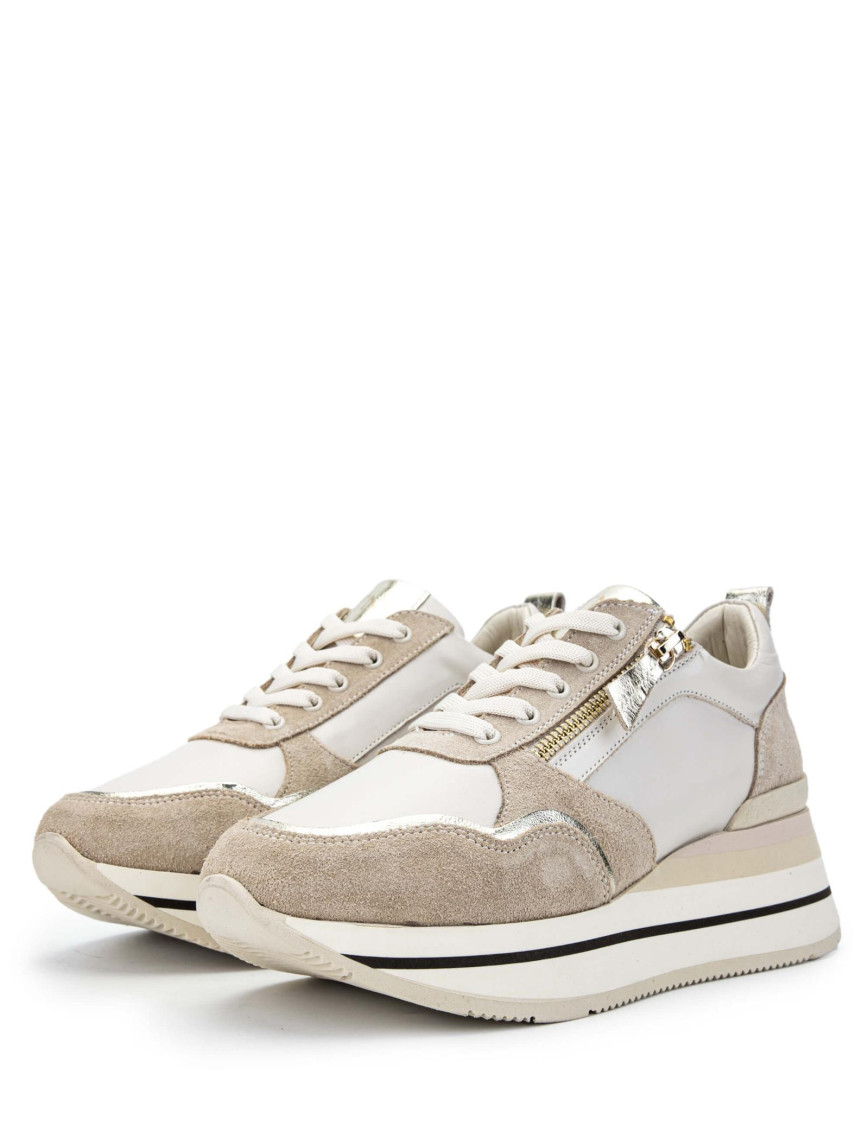 Tamer Tanca Kadın Hakiki Deri Bej Sneakers & Spor Ayakkabı