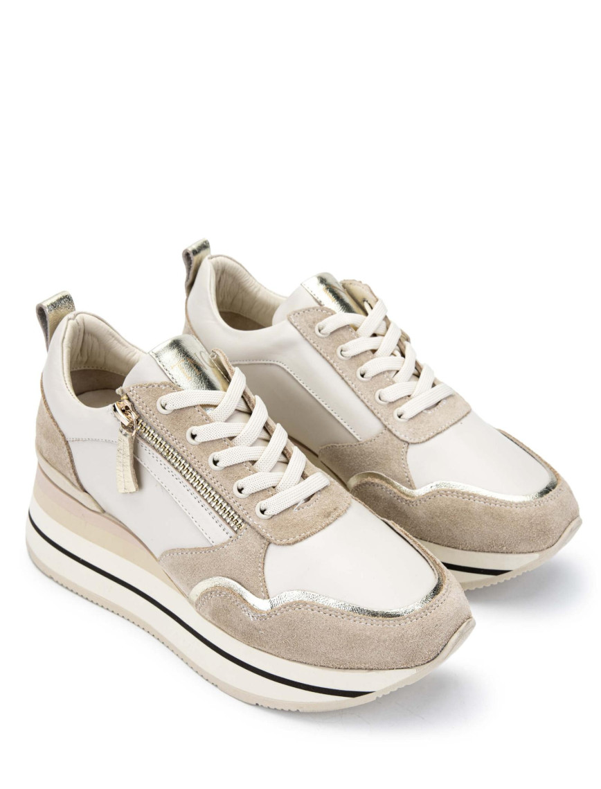 Tamer Tanca Kadın Hakiki Deri Bej Sneakers & Spor Ayakkabı