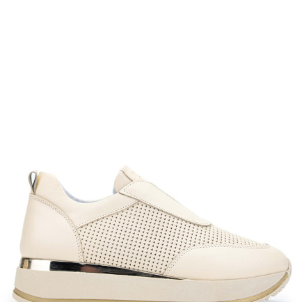 Tamer Tanca Kadın Hakiki Deri Bej Sneakers & Spor Ayakkabı