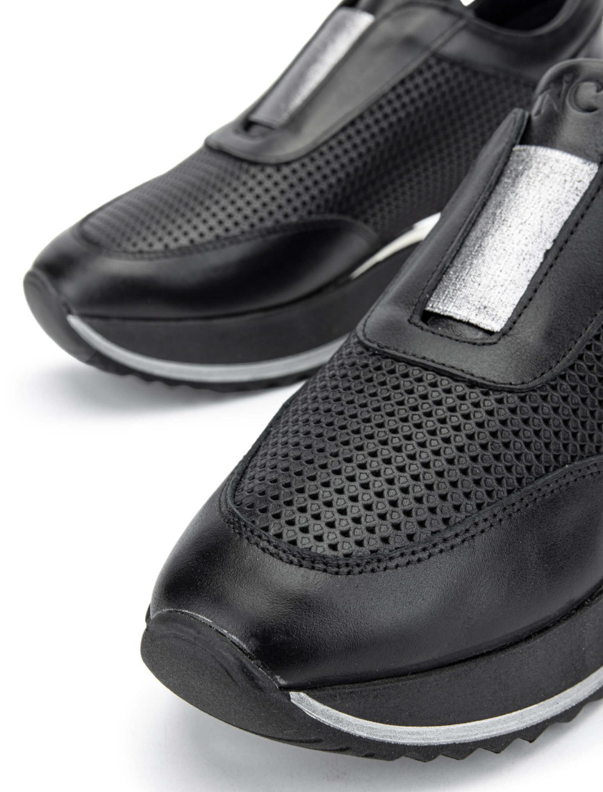 Tamer Tanca Kadın Hakiki Deri Siyah Deri Sneakers & Spor Ayakkabı