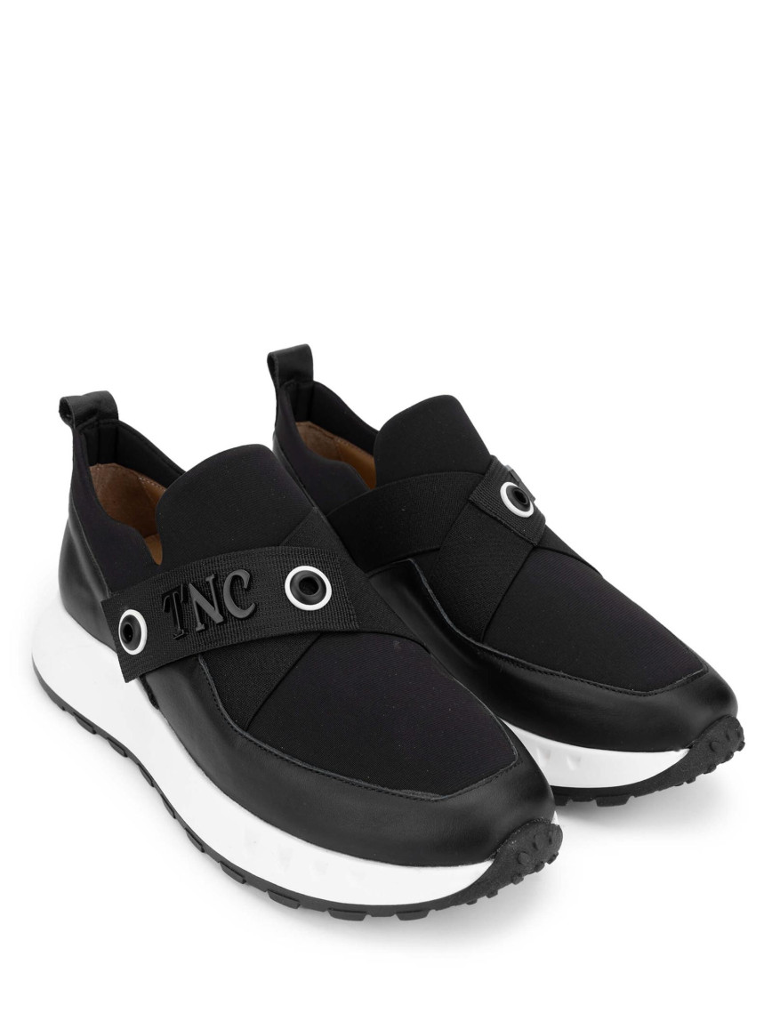 Tamer Tanca Kadın Deri Hasır Siyah Sneakers & Spor Ayakkabı