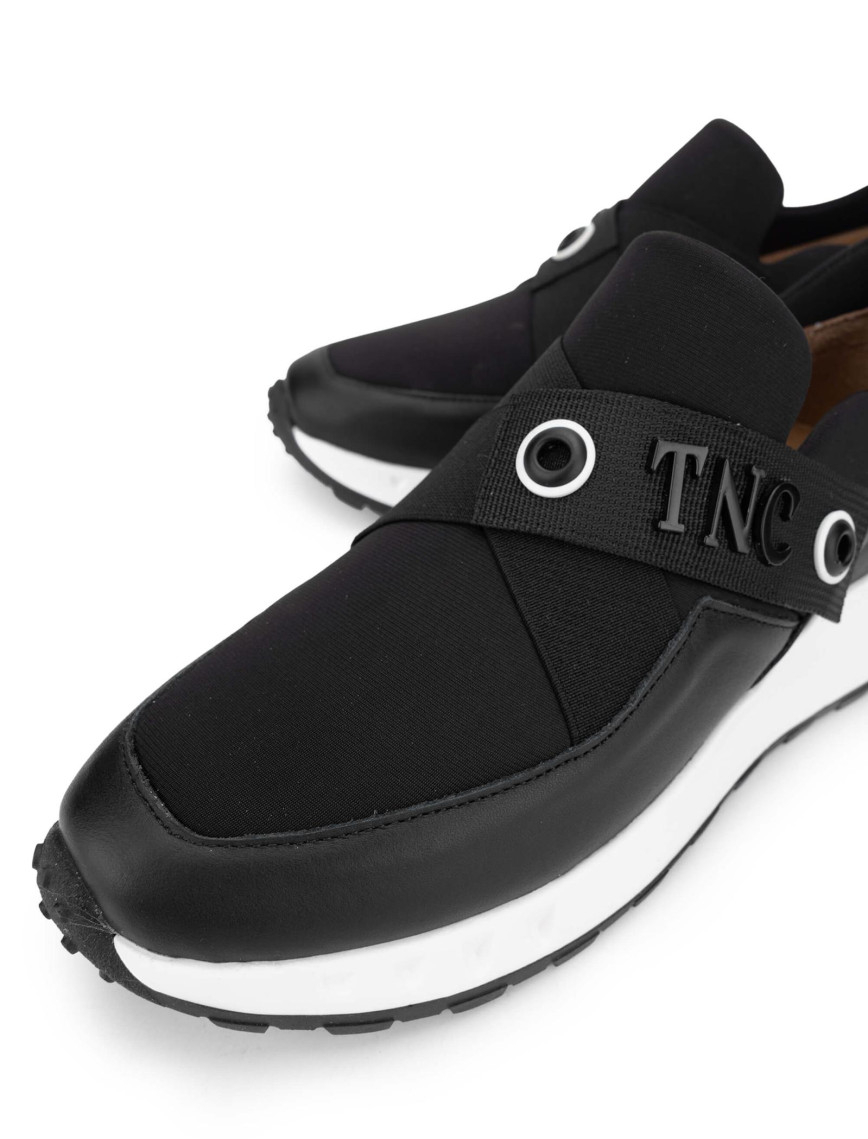 Tamer Tanca Kadın Deri Hasır Siyah Sneakers & Spor Ayakkabı