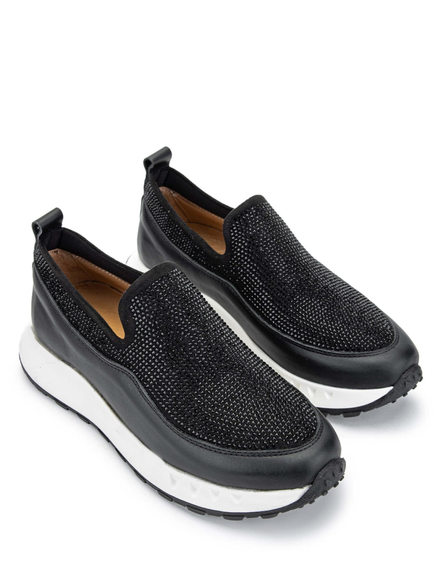 Tamer Tanca Kadın Hakiki Deri Siyah Sneakers & Spor Ayakkabı