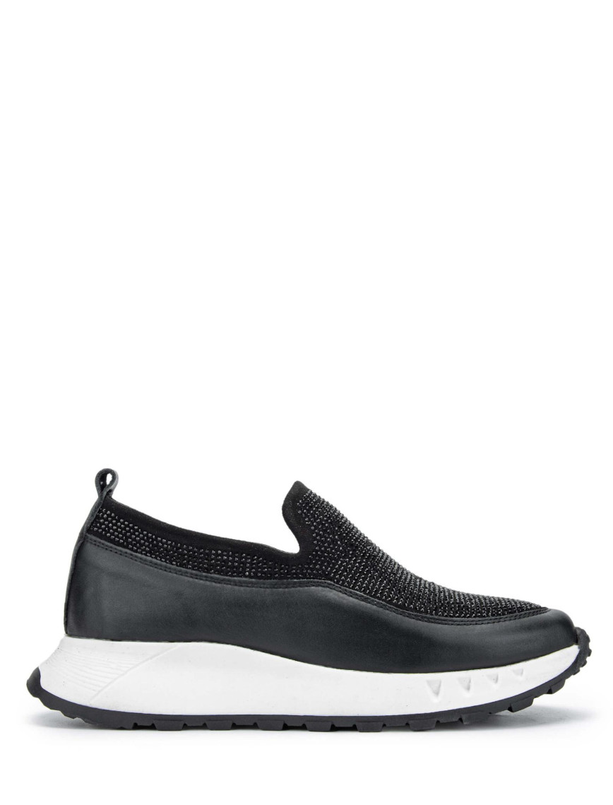 Tamer Tanca Kadın Hakiki Deri Siyah Sneakers & Spor Ayakkabı