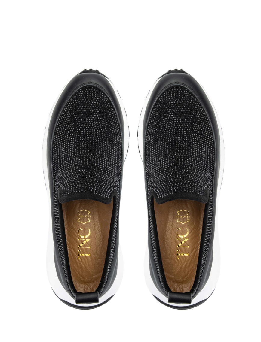 Tamer Tanca Kadın Hakiki Deri Siyah Sneakers & Spor Ayakkabı