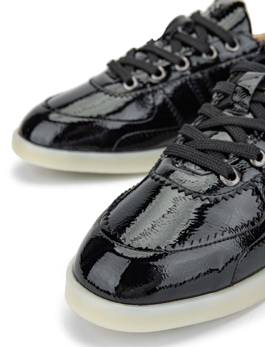 Tamer Tanca Kadın Hakiki Deri Siyah Rugan Sneakers & Spor Ayakkabı Tamer Tanca Kadın Hakiki Deri Siyah Rugan Sneakers & Spor Ayakkabı