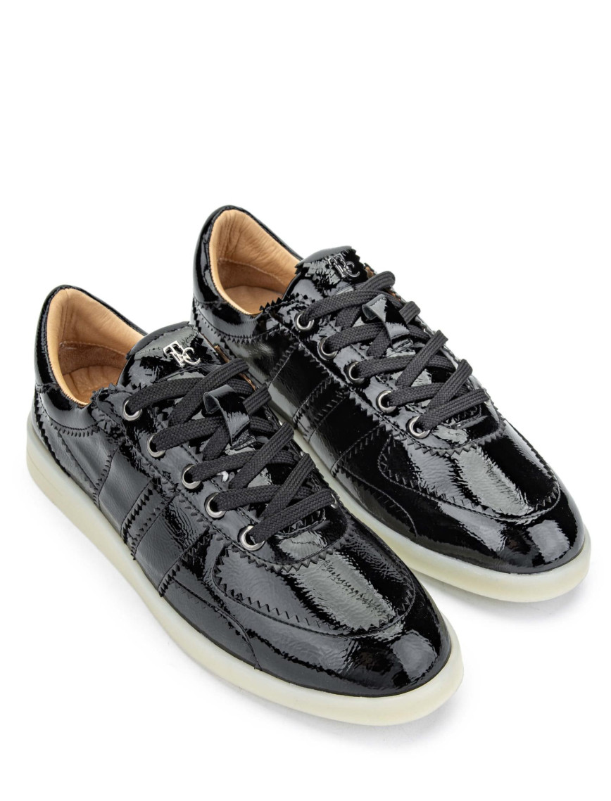 Tamer Tanca Kadın Hakiki Deri Siyah Rugan Sneakers & Spor Ayakkabı Tamer Tanca Kadın Hakiki Deri Siyah Rugan Sneakers & Spor Ayakkabı