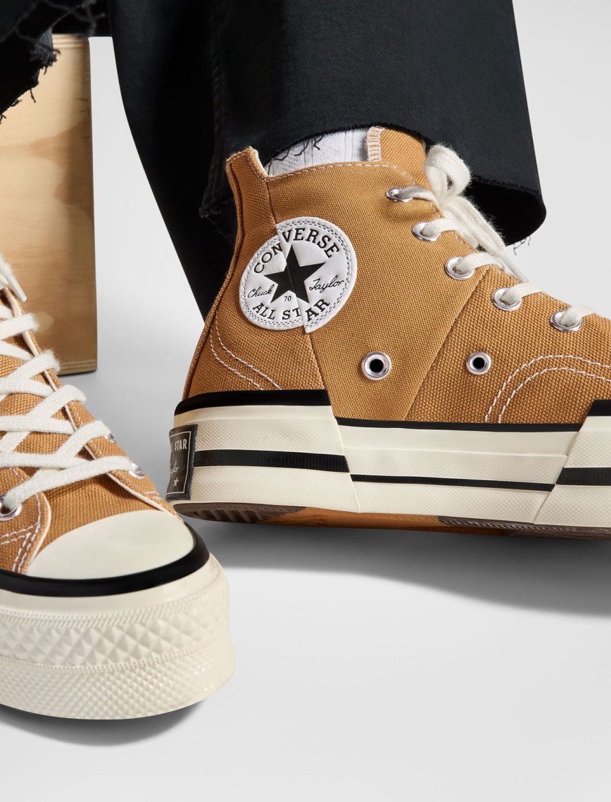 Converse Chuck 70 Plus Unisex Kahverengi Platform Sneaker Converse Chuck 70 Plus Unisex Kahverengi Platform Sneaker