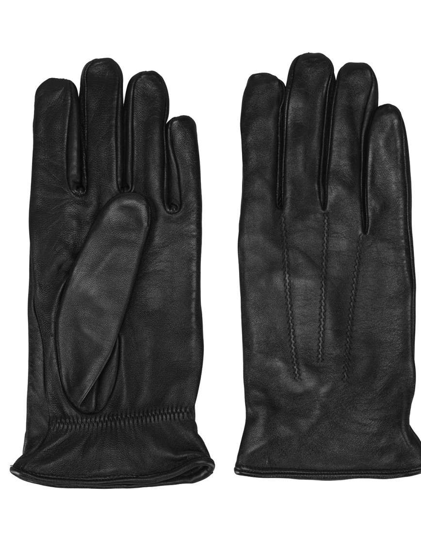 Vespera Siyah Erkek Lastikli Deri Eldiven Vespera Siyah Erkek Lastikli Deri Eldiven