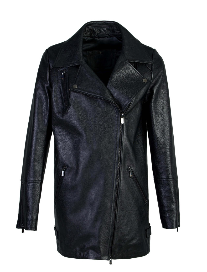 Tamer Tanca Kadın Hakiki Deri Kırık Beyaz Deri Mont