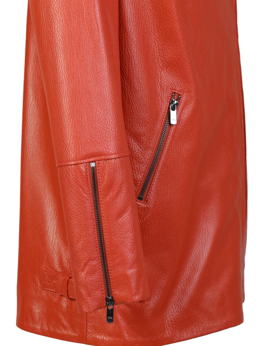 Tamer Tanca Kadın Hakiki Deri Narçiçeği Deri Mont