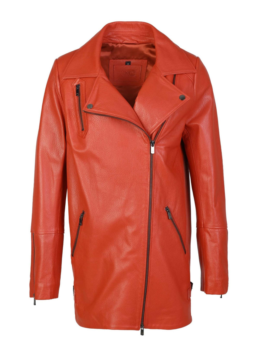 Tamer Tanca Kadın Hakiki Deri Kırık Beyaz Deri Mont