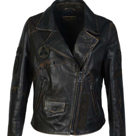 Tamer Tanca Kadın Hakiki Deri Siyah Eskitme Deri Mont Tamer Tanca Kadın Hakiki Deri Siyah Eskitme Deri Mont