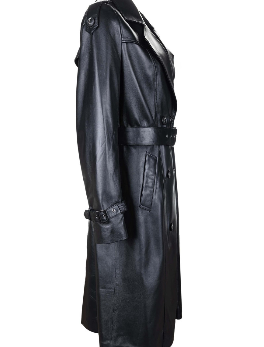 Tamer Tanca Kadın Hakiki Deri Siyah Deri Deri Mont