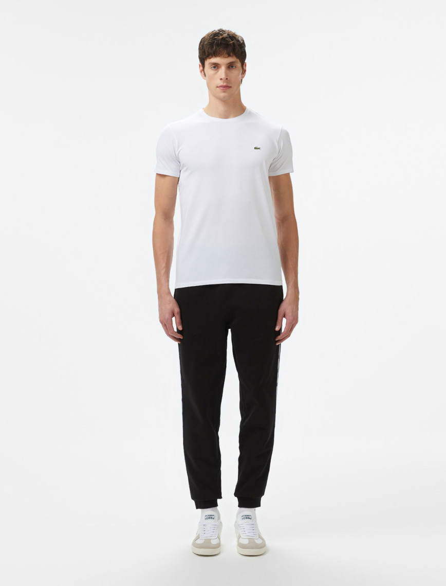 Lacoste Erkek Slim Fit Bisiklet Yaka Beyaz T-Shirt Lacoste Erkek Slim Fit Bisiklet Yaka Beyaz T-Shirt