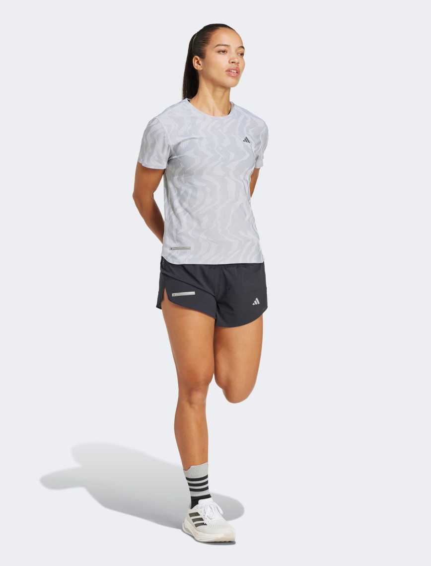 adidas Ultimate HEAT.RDY Engineered Kadın Gri Koşu T-Shirt adidas Ultimate HEAT.RDY Engineered Kadın Gri Koşu T-Shirt