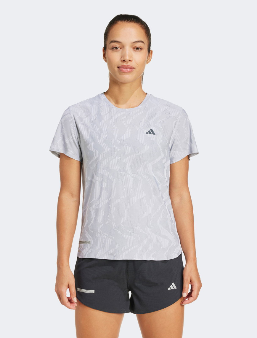 adidas Ultimate HEAT.RDY Engineered Kadın Gri Koşu T-Shirt adidas Ultimate HEAT.RDY Engineered Kadın Gri Koşu T-Shirt