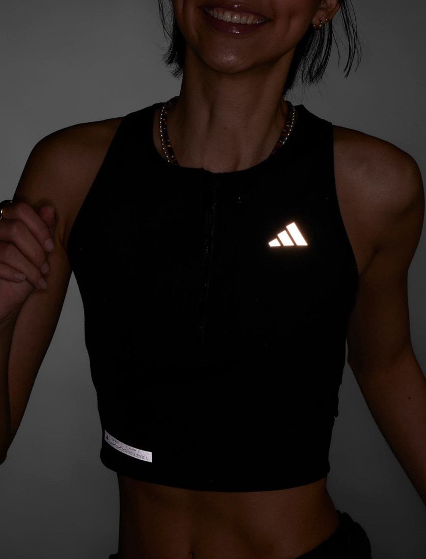 adidas Ultimate HEAT.RDY Crop Kadın Siyah T-Shirt