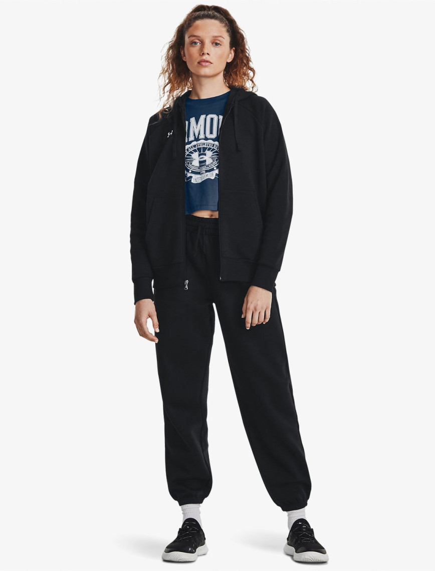 Under Armour Rival Fleece Tam Boy Fermuarlı Kadın Siyah Kapüşonlu Üst Under Armour Rival Fleece Tam Boy Fermuarlı Kadın Siyah Kapüşonlu Üst