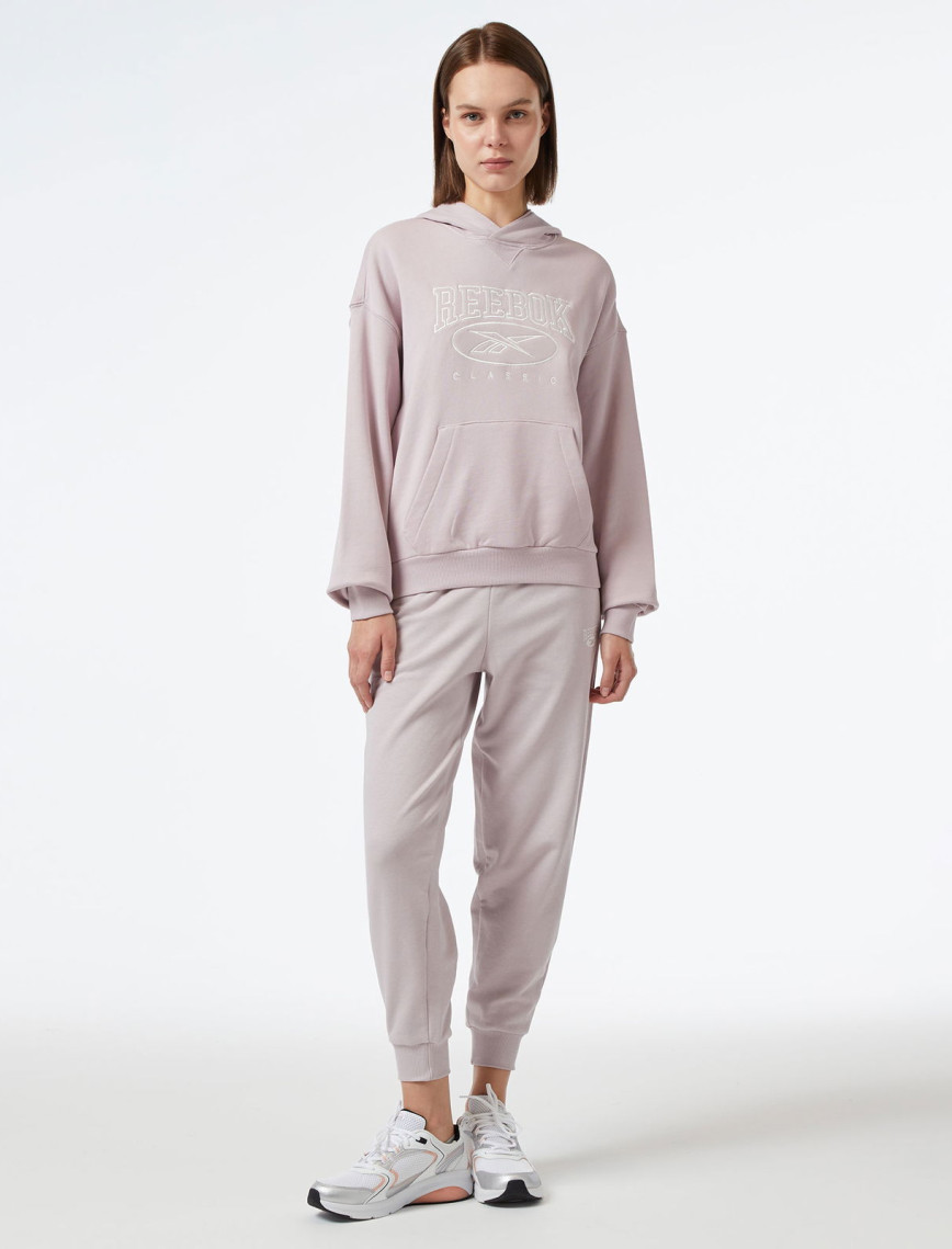 Reebok Cl Ae Big Logo Ft Hoodie Kadın Pembe Sweatshirt