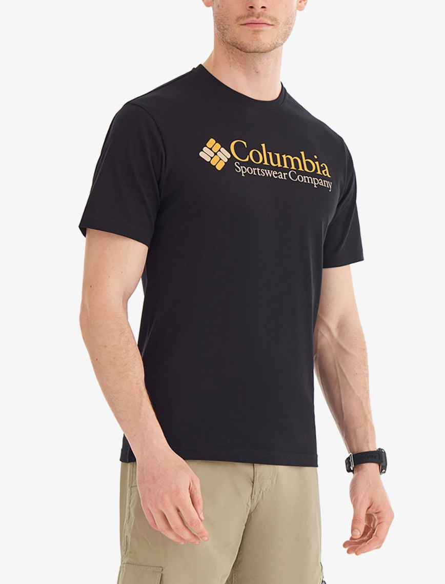 Columbia Retro Logo Erkek Siyah Günlük T-Shirt Columbia Retro Logo Erkek Siyah Günlük T-Shirt